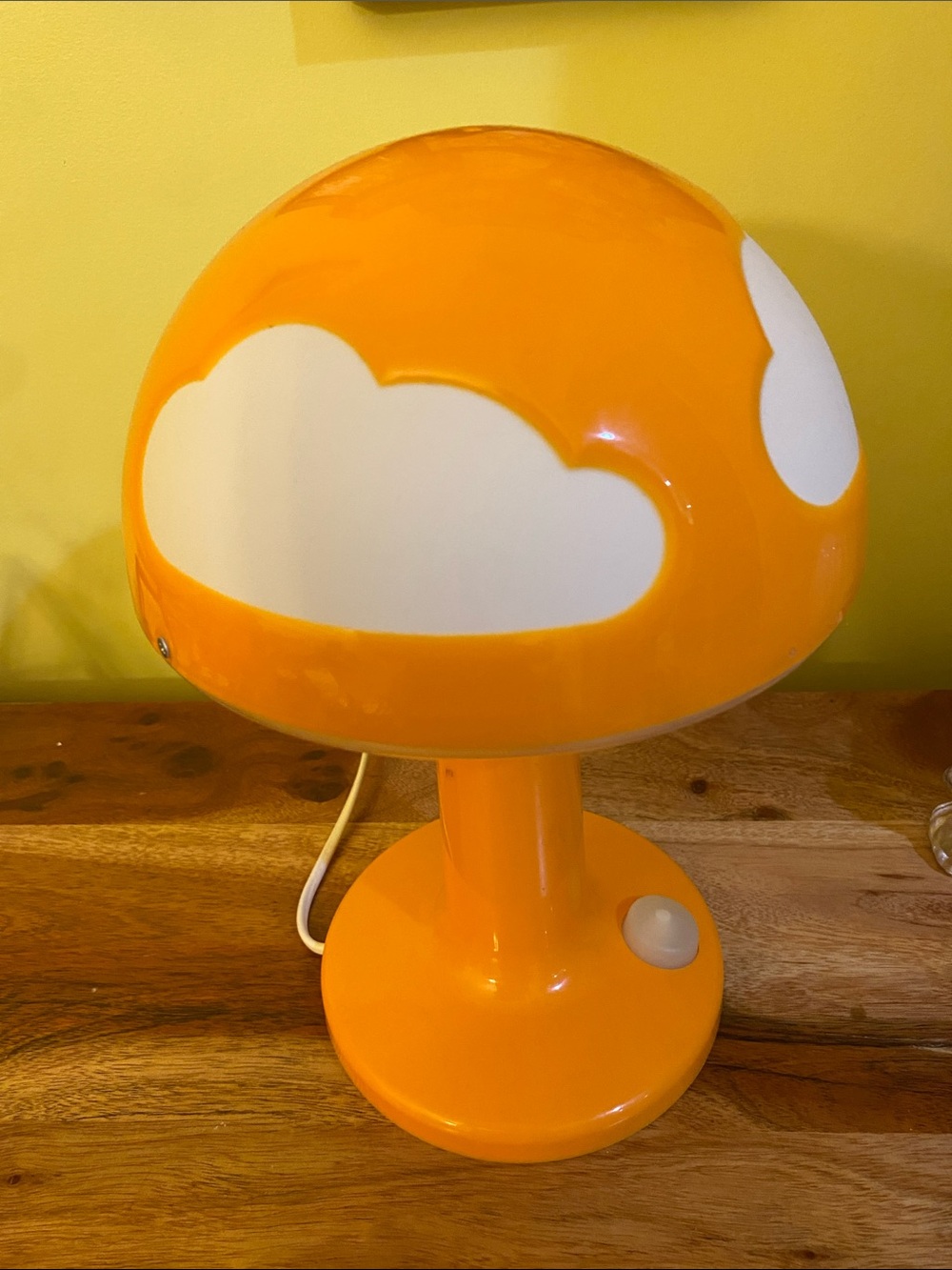 Vintage Ikea Skojig Table Lamp Orange Cloud Mushroom -Retired - Picture 2 of 7